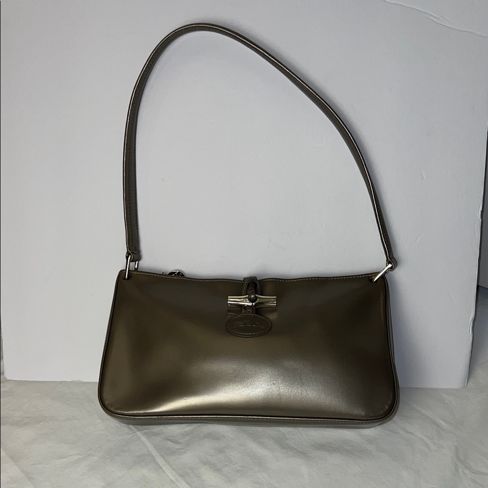 🐎 Longchamp ] Metallic Goldish/Silver ] Shoulder Bag